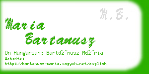 maria bartanusz business card